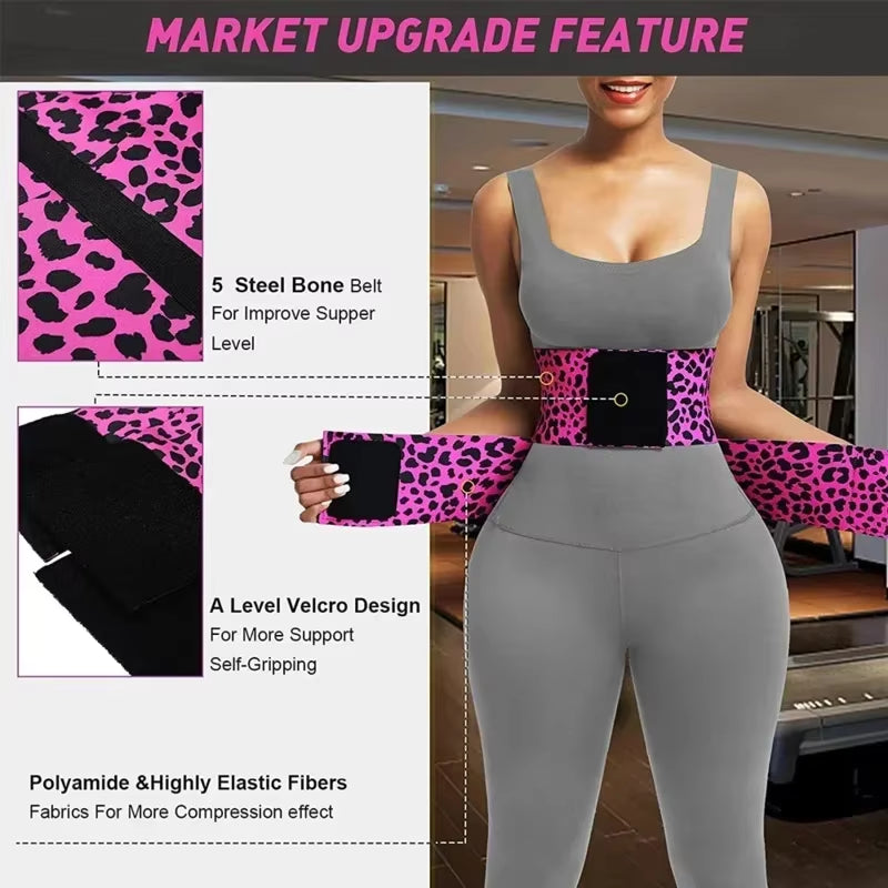 Belt Waist Cincher Ab Belt Tummy Control Body Shaper with Triple Wrap Corset Workout Sweat Band Sports Slimmer Gym Girdle Shaper