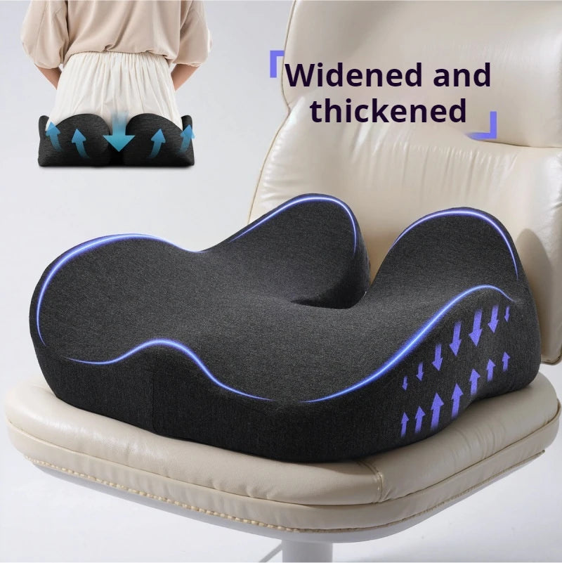 Thickened Memory Foam Cushion for Office Chair, Breathable Seat Pad to Relieve Back Pain and Hemorrhoids Office Sitting Artifact